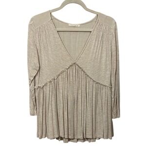 Copper Key Brushed Knit Flowy‎ Babydoll Fit Top Large